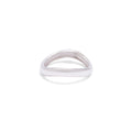 Wave Band in White Gold Band Ring