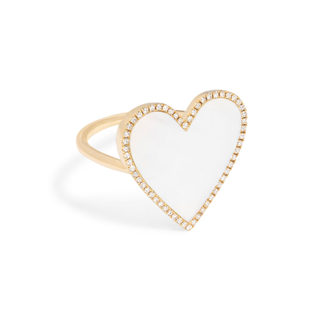 Mother of Pearl Heart Ring