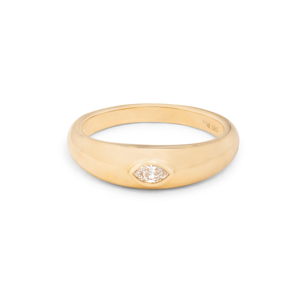 Cigar Band with Marquise Diamond
