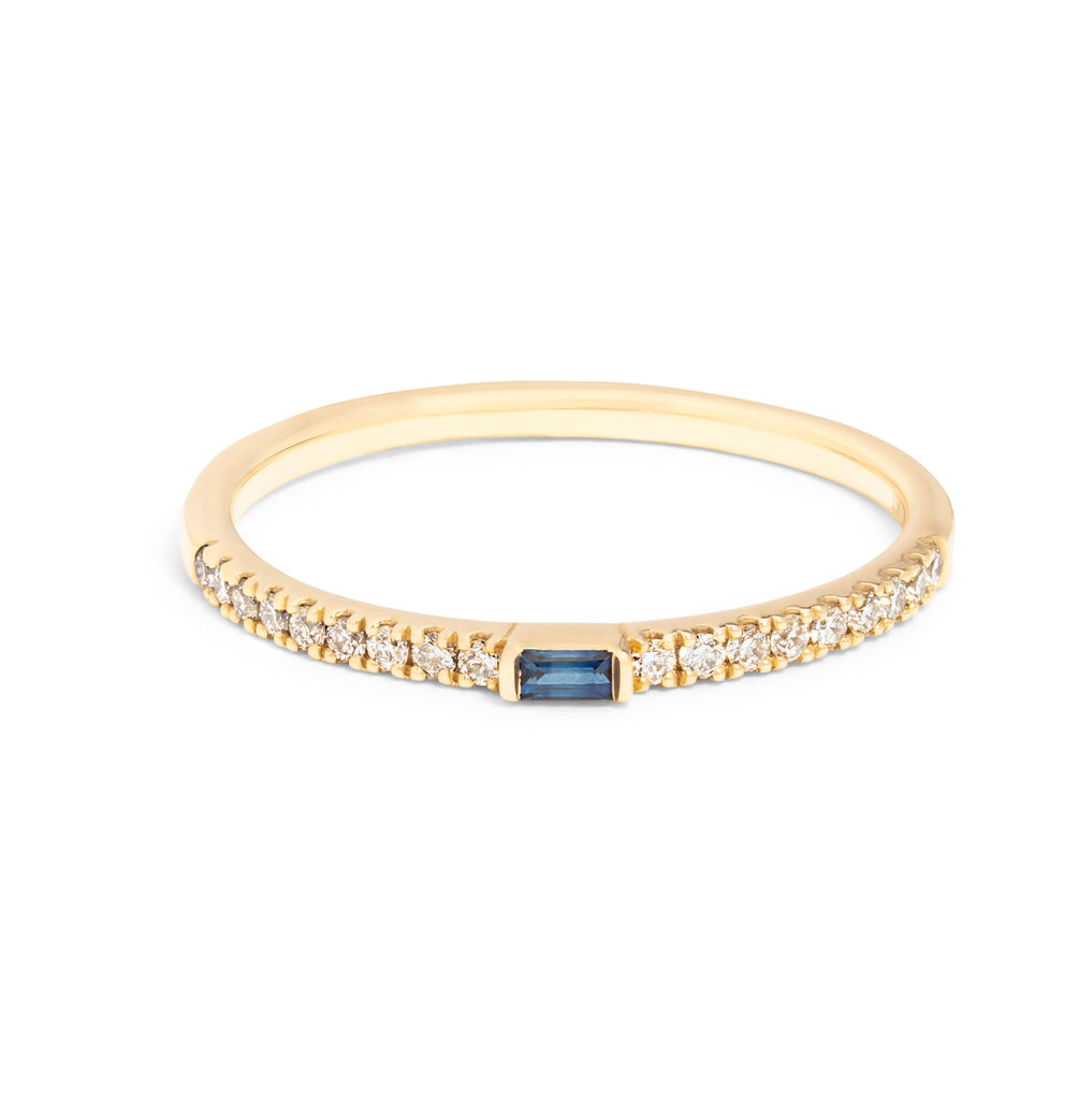 Diamond Stack Band with Stone