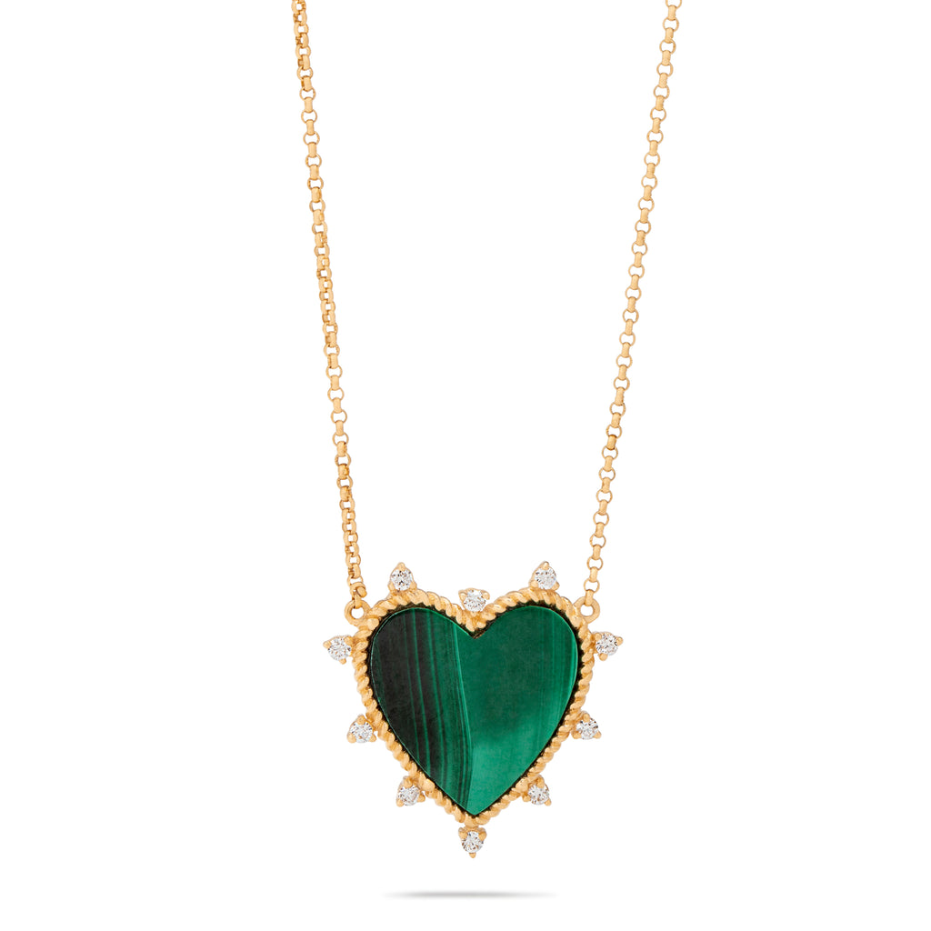 Malachite Heart Necklace