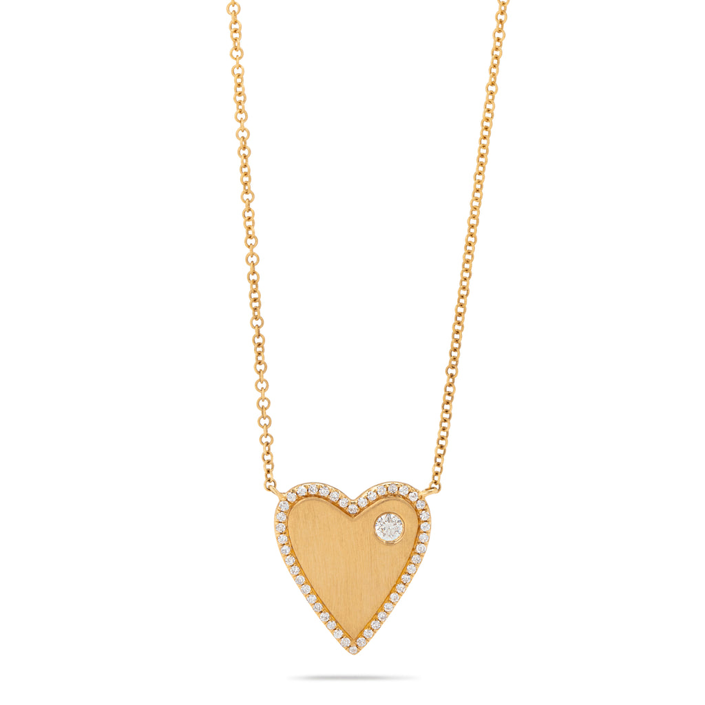 Heart Necklace with Diamond