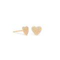 Pave Heart Studs