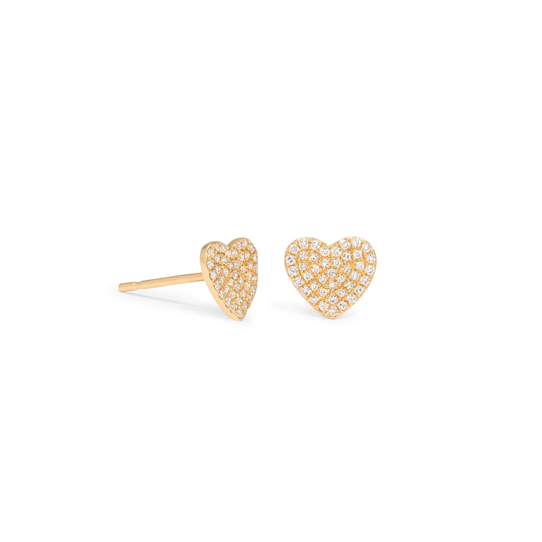 Pave Heart Studs