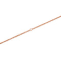 Rose Gold Curb Link Bezel Diamond Bracelet