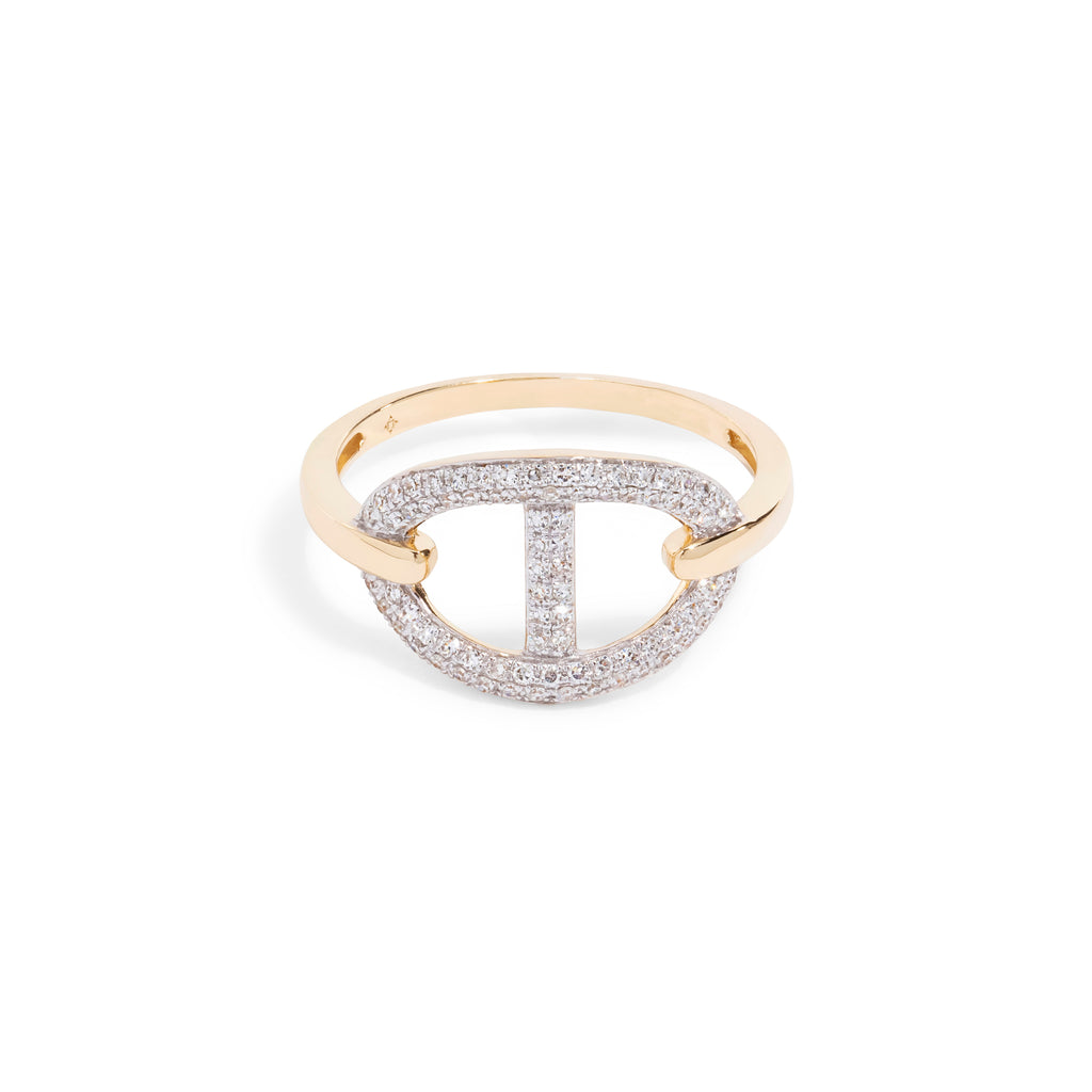 Gold & Diamond Interlocking Ring