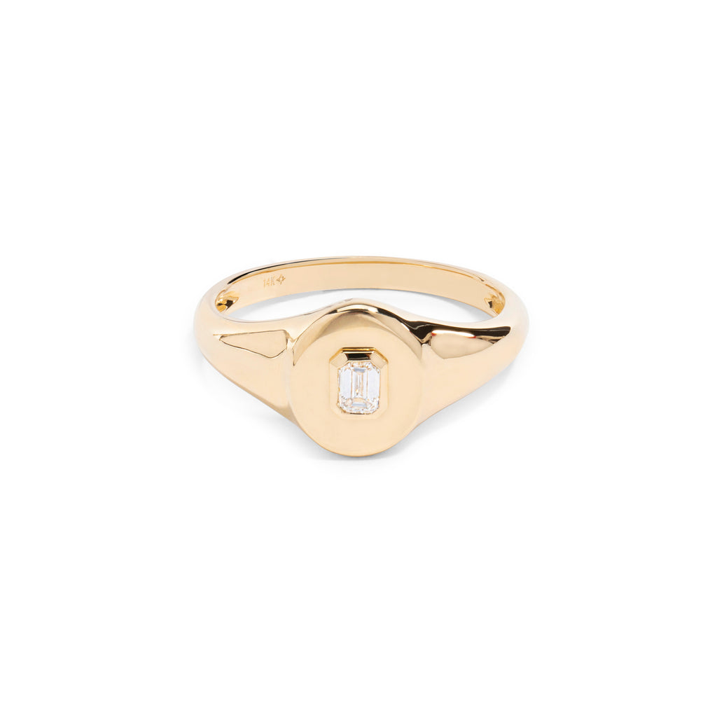 Signet Ring with Baguette